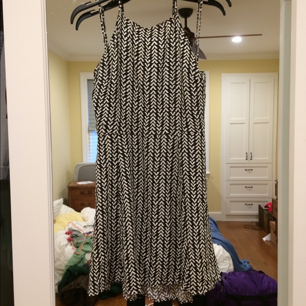 Backless mini skater dress